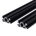 thumbnail image 6 of 600mm Black T Type 2040 Aluminum Extrusion Profile European Standard Anodized Linear Rail Guide (2PCS 600mm (23.6inch), Black), 6 of 7