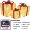 thumbnail image 6 of 10"-8"-6" Set of 3 Christmas Lighted Gift Boxes Decoration Boxes with Plug, Bows, Artificial Pine Leaves and Pine Cones for Christmas, Weddings Yard Home Holiday Art Decoration, 6 of 7