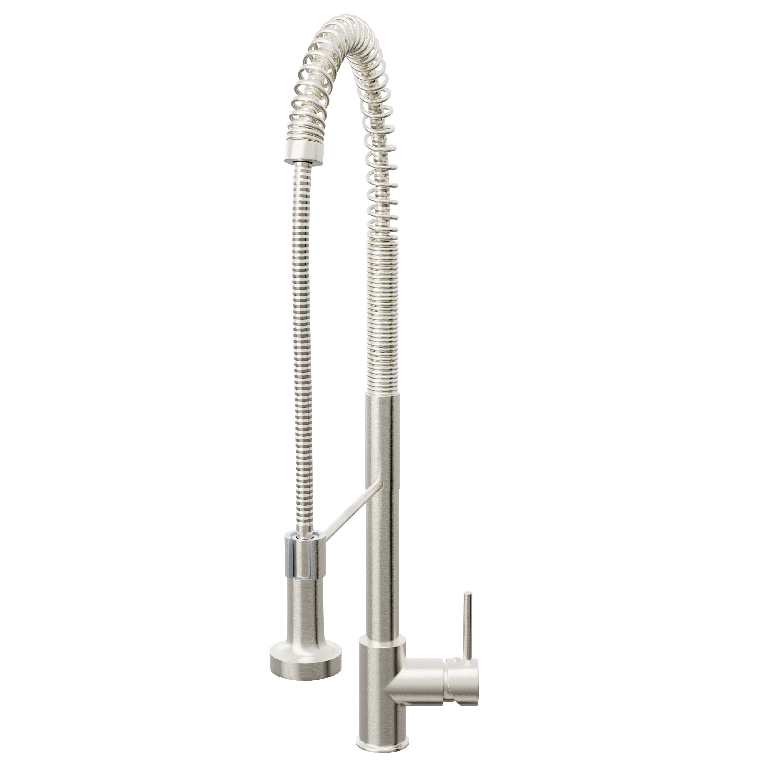 Novatto NKF-H07BN Dual Action Commercial Style Pullout Kitchen Faucet, Brushed Nickel