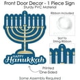 thumbnail image 5 of Big Dot of Happiness Happy Hanukkah - Hanging Porch Chanukah Holiday Party Outdoor Decorations - Front Door Decor - 1 Piece Sign, 5 of 8