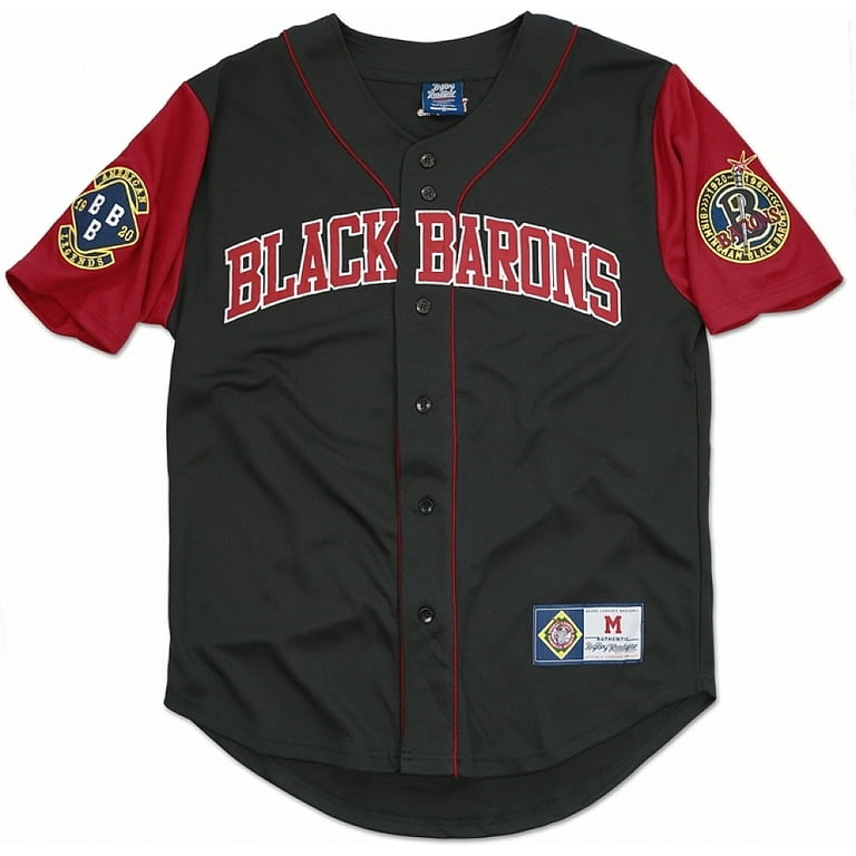 Big Boy Birmingham Black Barons Legends S4 Mens Baseball Jersey [Black - 3XL]  