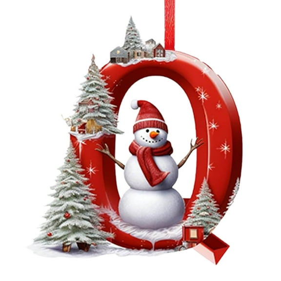 Acrylic Christmas Alphabet Ornaments Letter Pendants Personalized Tree Decor Holiday Decoration Set DIY Festive Accessory for Home Party