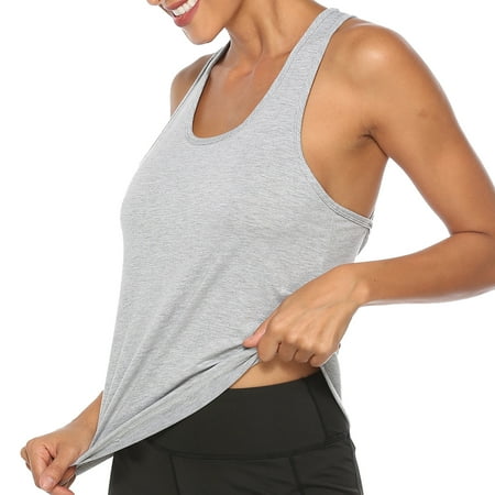 

QYZEU Rib Knit Pajamas for Women Polyester Top Women Women Sleeveless Tops U Neck Running Workout Yoga Trendy Tank Sports Tops