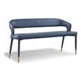 thumbnail image 1 of Meridian Furniture Destiny Navy Vegan Leather Bench, 1 of 15