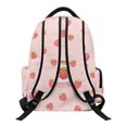thumbnail image 2 of Chririnla Axolotl Strawberry Print Multi Pockets School Bookbag with Lightweight Multi-Pocket School Bags, Durable 17 Inch School Backpack for Back to School Travel, 2 of 9