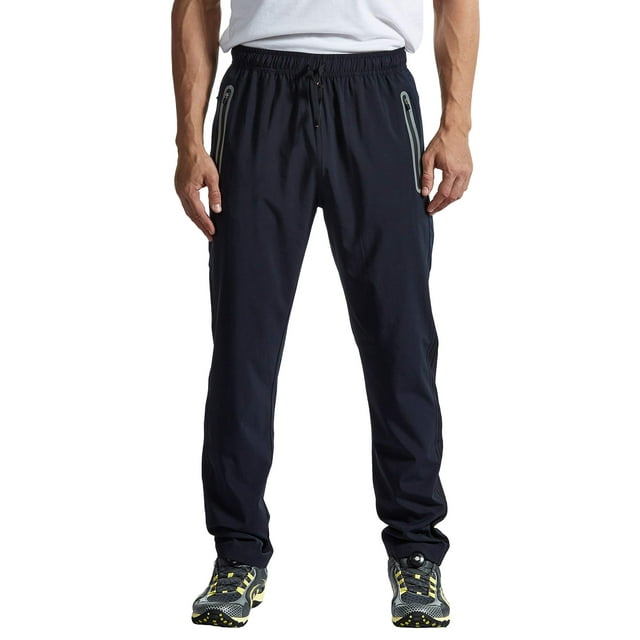 Pantalones de senderismo TBMPOY Quick Dry Livianos para Hombre Azul Oscuro M