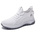 thumbnail image 2 of GiLiling Women Bowling Shoes Orthopedic Plantar Non Slip Work Air-Cushion Arch Support Lace up Tennis Sneaker Comfortable Casual Walking Sneakers (White, 6.5), 2 of 7