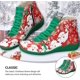 thumbnail image 5 of Zapatos navideños de Papá Noel con punta redonda, cordones y cremallera lateral, botines cortos con estampado navideño, accesorio de disfraz de Papá Noel para mujeres y hombres, verde, 7-AM, 5 of 5