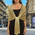 thumbnail image 4 of adaychics Shawls and Wraps for Evening Dresses Sparkly Cocktail Dress Shawl Wrap with Tassel for Women Wedding Cruise Party Evening Gowns, 4 of 5