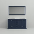 thumbnail image 5 of Dukes 60 in. W Navy Blue Double Bath Vanity, White Quartz Top, and 58 in. Mirror, 5 of 10