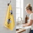 thumbnail image 2 of Unique Bargains Soft Absorbent Microfiber Kitchen Towel 4 Pack Yellow 26" x 18", 2 of 8