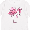 thumbnail image 4 of Inktastic Flamingo Ballerina in Tutu and Ballet Toe Shoes Boys or Girls Long Sleeve Toddler T-Shirt, 4 of 5