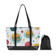 thumbnail image 7 of FORMRS Canvas Laptop Tote Bag for Women with 15.6" Computer Compartments Shoulder Handbag, Bubbles Hamburger, 7 of 7