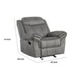 thumbnail image 5 of Fabric Upholstered Metal Reclining Club Chair with Center Console Gray - Saltoro Sherpi, 5 of 5