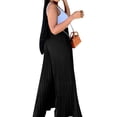 thumbnail image 3 of Qmyliery Women’s Casual Wide Leg Trousers  High Waist Pleated Long Pants with Pockets, 3 of 9