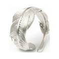 thumbnail image 6 of Fiaya Women Elegant Feather Open Ring, 1pc Simple Style Literary Temperament Ring, Daily Jewelry Accessories for Women Holiday Party Gift, 6 of 8