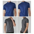 thumbnail image 6 of Skymirror Men Half High Collar Slim Fit T-shirt Summer Casual Short Sleeve Solid Color Elastic Thin Pullover Tee Shirt, 6 of 8