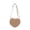 Khaki, variant on CSStudio Elegant Shoulder Bag Heart Shape PU Leather Small Handbag with Crossbody Strap