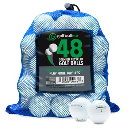 2022 Titleist White Pro V1 Mint Used Recycled Golf Balls Mesh Bag Included (48)