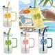 thumbnail image 1 of Vaso Cuadrado de Vidrio con Asa de Nudo y Pajita | Cristalería Transparente para Café y Leche de 400 Ml | Resistente a Altas Temperaturas | Incluye Tapa y Pajita, 1 of 6