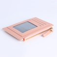 thumbnail image 4 of Bolsa Minicartera con múltiples ranuras para mujer, tarjetero sólido de PU para mujer, 5 uds. (rosa), 4 of 5
