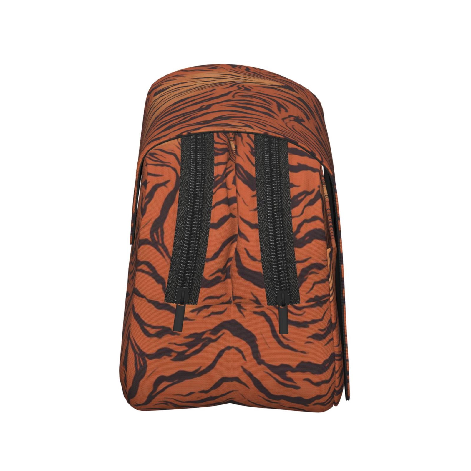 Large-Capacity Flip-Top Double-Layer Pencil Case, Multi-Functional Pocket Pen Case, Durable Stationery Organizer Tiger Print Style Darkred_1