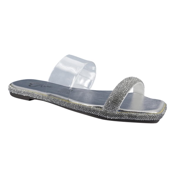 Sandalias Mujer Love Mimi Casual Piso plateado 24