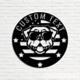 thumbnail image 2 of Craftnamesign Custom Dog US Flag Metal Wall Art LED Light, Custom Dog Name Sign, Pet Lover Decor, 2 of 5