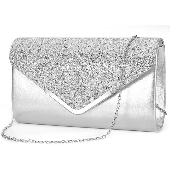 UTAH-Sparkle Evening Bag Bling Clutch Purses for Women Envelope Clutch Party Shoulder Handbag Twinkling Wedding Bag with Chain