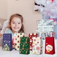 thumbnail image 3 of Junepar Set of 12 Christmas Gift Bags - Flat Bottom Paper Bags with Xmas Tree ,Santa Claus, Elk Prints Design - 5x3x9 inch Holiday Candy Goody Paper Bags, 3 of 4
