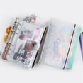 thumbnail image 4 of Transparent Zipper Bag for Documents, Pocket Zipper Bags 6 Ring Receipt Organizer Expense Envelopes Photo Pocket Refillable Page for Documents Notebooks, Document Bag*1, 4 of 8