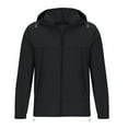 thumbnail image 4 of YLSDY 50% off! Men's Lightweight Breathable Sun Protection Outdoor Sportswear Windbreaker Jacket with Hood Drawstring Black M, 4 of 6