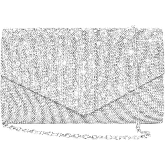Women Evening Bag Clutch Rhinestone Envelope Party Handbag Bridal Prom Purse