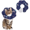 thumbnail image 5 of Collar de rehabilitación ajustable pequeño para gatitos - Cono de recuperación para gatitos después de la cirugía - Collar para gato modelo estrella pequeña (cuello 16-23 cm, profundidad 10 cm), 5 of 5