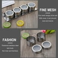 thumbnail image 4 of Magnetic Spice Jars with Stainless Steel Base - Airtight Kitchen Storage Containers with Adjustable Sprinkle Lids, 4 of 8