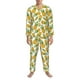 thumbnail image 3 of Balery Pineapple Pijama para Hombre de Dos Piezas con Manga Larga, Conjunto de Dormir y Descanso Suave con Bolsillos-Medium, 3 of 7