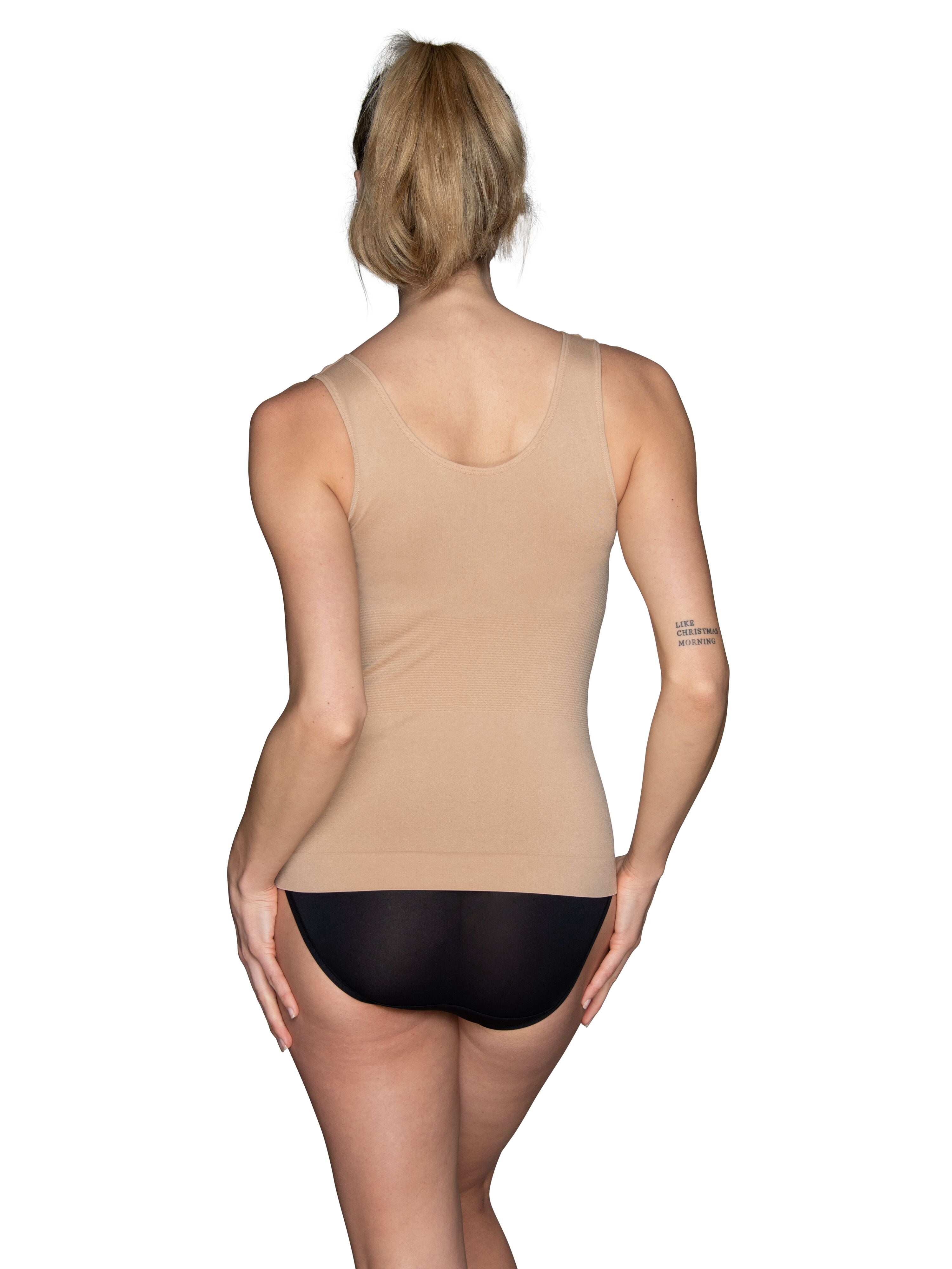 Vanity Fair Radiant Women's Seamless Reversible Spin Tank, Breathable Smoothing Cami, V-Neck or Scoop Neck, Sizes S–3XL
