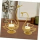 thumbnail image 2 of Candelabro de hierro con forma de cisne yuxing Soporte de metal para velas color negro, 2 of 5