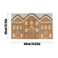 thumbnail image 3 of Nmdmisc Christmas Welcome Mat Outdoor Natural Coir Non Slip Doormat & Porch Décor, 16"x24", Gingerbread House (Brown,S), 3 of 6