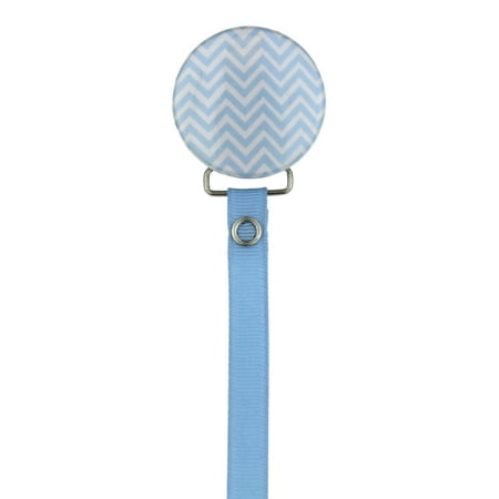 Chevron Design Ribbon Pacifier Clip