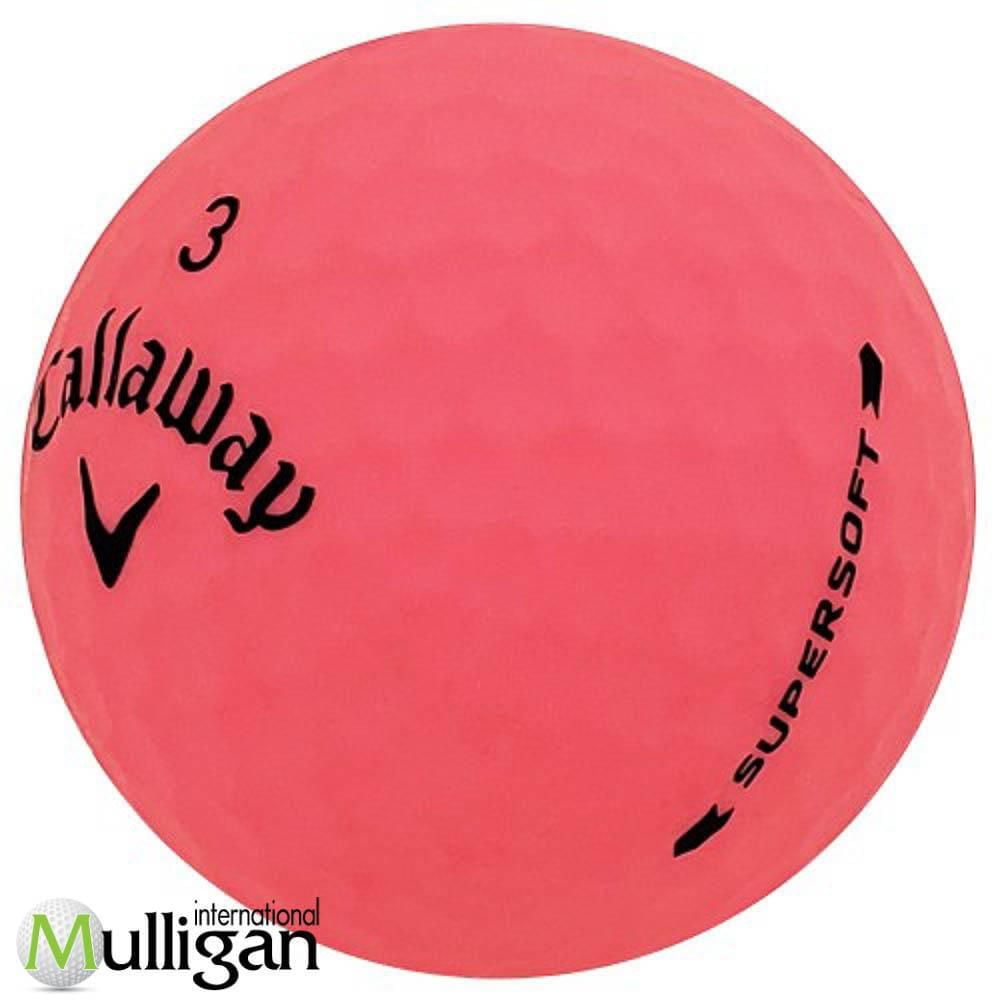 Mulligan - 36 Matte Callaway Supersoft 5A Recycled Used Golf Balls, Pink