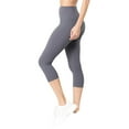 thumbnail image 2 of Women's Buttery Soft Capri Activewear Leggings, Charcoal, L, 2 of 5