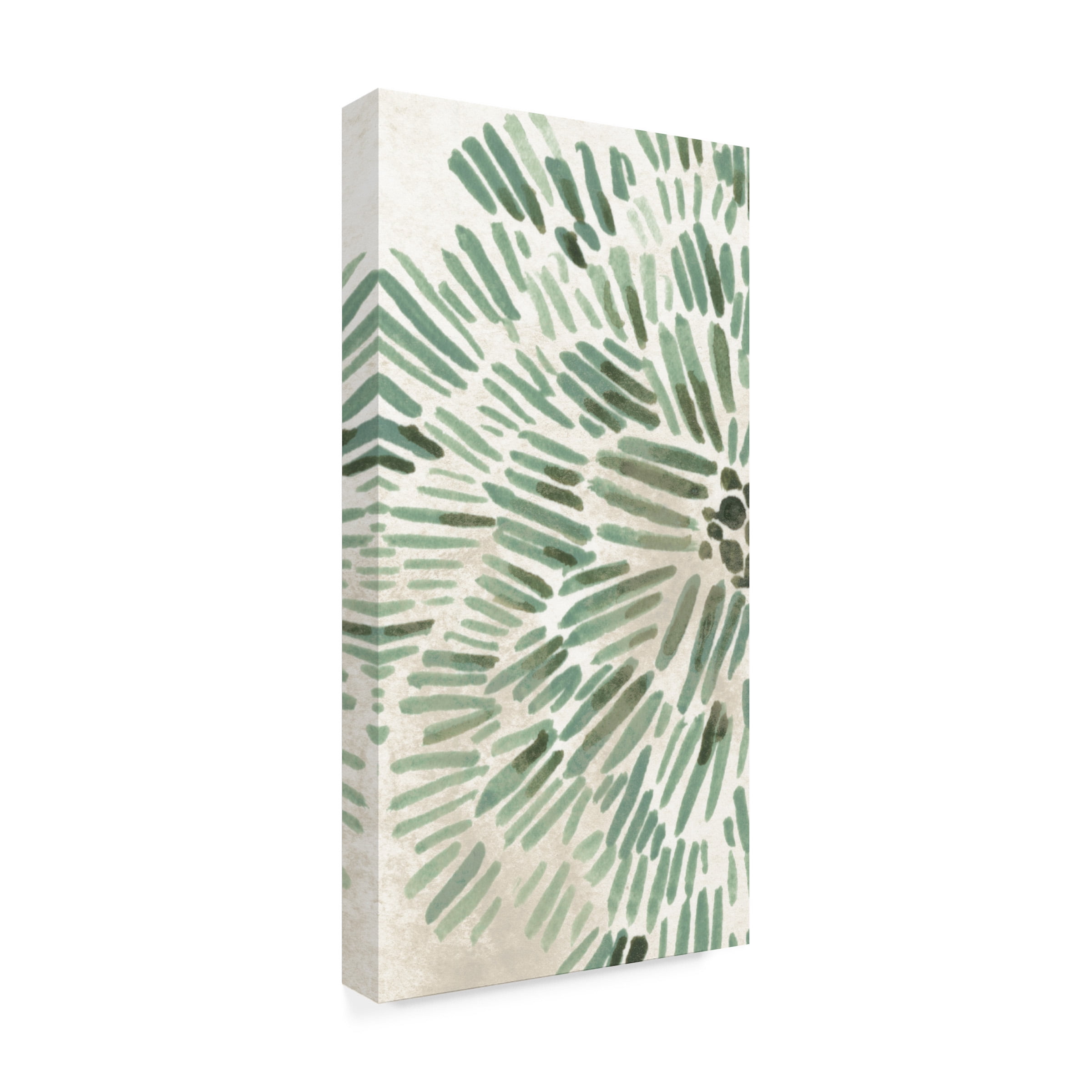 June Erica Vess 'Green Flowerhead I' Canvas Art