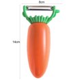 thumbnail image 5 of Ludlz Fruit Peeler Carrot Shape Non-slip Handle Comfortable Grip 360 Degree Rotating Easy to Clean Multi-functional Stainless Steel Sharp Blade Vegetable Peeler Kitchen Gadget, 5 of 7