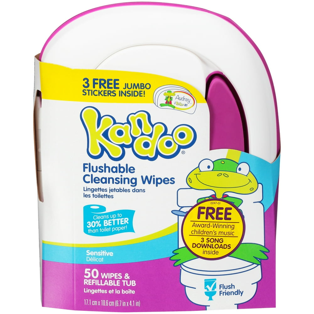 Kandoo Sensitive Flushable Baby Wipes Tub (50 count) - Walmart.com ...