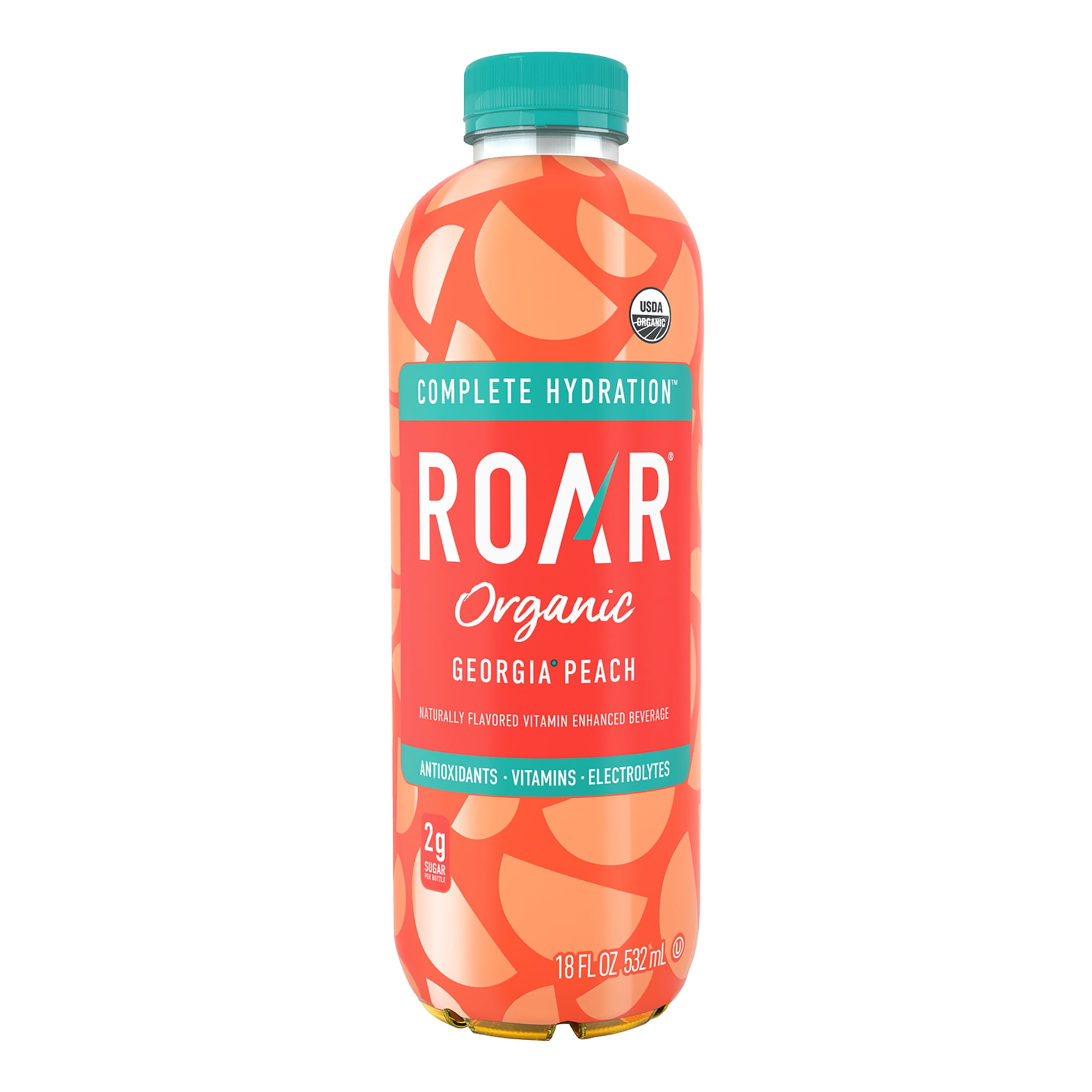 Roar Complete Hydration Organic - Georgia Peach - 12 x 18 oz