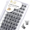 thumbnail image 1 of Lash Clusters 40D-0.07D-9-16MIX B&Q LASH Pestañas individuales 280 grupos de pestañas postizas 20D 30D 40D Extensiones de pestañas individuales Cluster DIY Extensiones de pestañas en casa (40D-0.07D,9, 1 of 4