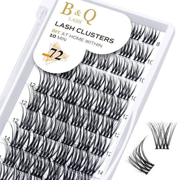 Lash Clusters 40D-0.07D-9-16MIX B&Q LASH Pestañas individuales 280 grupos de pestañas postizas 20D 30D 40D Extensiones de pestañas individuales Cluster DIY Extensiones de pestañas en casa (40D-0.07D,9