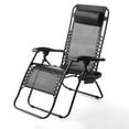 Mainstays Zero Gravity Chair Lounger, 2 Pack Black
