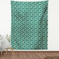 thumbnail image 4 of Summer Fabric by the Yard, Beach View Women Sunbathing and Relaxing Modern Feminist Illustration, Upholstery Fabric for Dining Chairs Home Decor Accents, Forest Green Multicolor by Ambesonne, 4 of 5